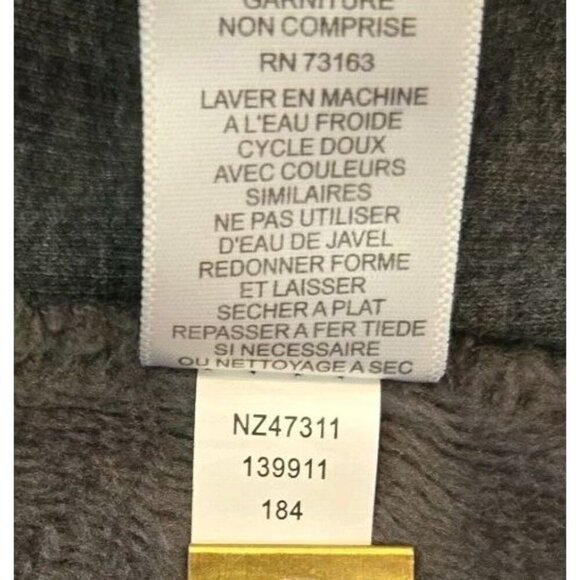 Cable & Gauge Women XL Gray Turtle Cowl Neck Sweater Sweatshirt Cozy Thumb Holes - Picture 8 of 9